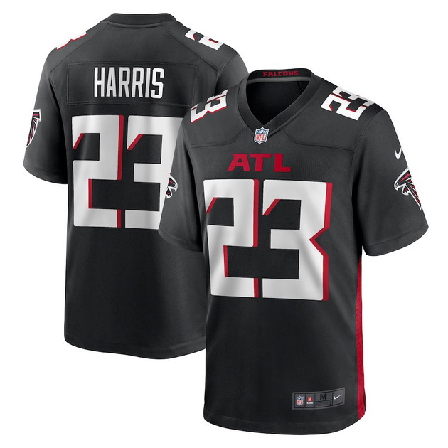 mens nike erik harris black atlanta falcons game player jersey